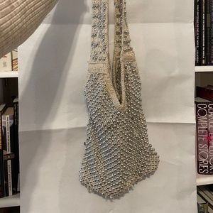 Silver beaded ZARA bag